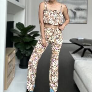 For Love & Lemons Renata High Waist Pants and Top Set